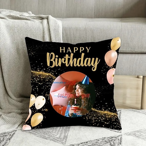Kissenbezug nach Maß Fügen Sie Ihr Bild hinzu Beste Geburtstagsgeschenke Personalisierte Geschenk Foto Design Bild Mode Lässiger Kissenbezug Kissenbezug 1 Stück Maßgeschneidert Image