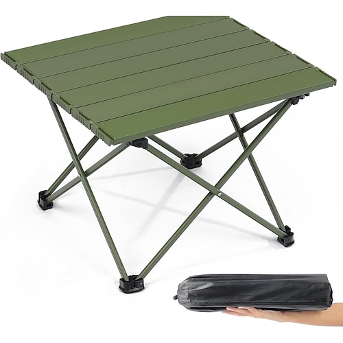 tragbarer Camping-Beistelltisch, ultraleichter, klappbarer Strandtisch aus Aluminium mit Tragetasche zum Kochen im Freien, Picknick, Camp, Boot, Reisen Image