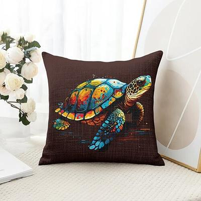 Meeresschildkröten Dekorative Wurfkissenbezüge 1PC Weiche quadratische Couchkissenhülle Kissenbezug für Schlafzimmer Wohnzimmer Sofa Stuhl Image