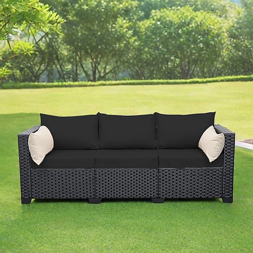 Kissenbezüge für die Terrasse im Freien, dehnbare Sitzbezüge für Gartenmöbel, Polyesterersatz für Terrassen-, Balkon- und Innenstühle Image