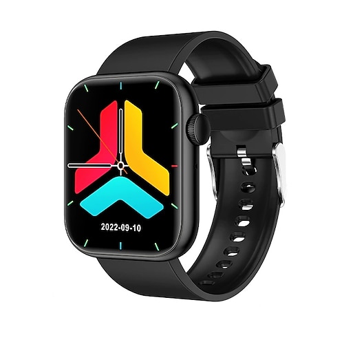 QX7 Smartwatch 1.85 Zoll Smartwatch Fitnessuhr Bluetooth Sitzende Erinnerung Wecker Kalender Kompatibel mit Smartphone Damen Herren Nachrichtenerinnerung Schrittzähler Anpassbares Ziffernblatt IP 67 Image