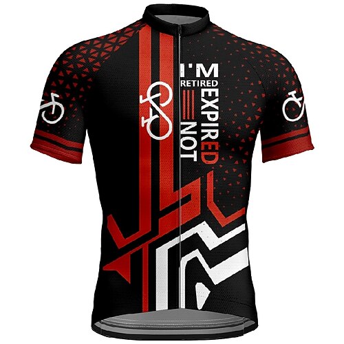 Herren Radtrikot Geometrisch Buchstaben Zahlen Kurzarm Fahhrad T-Shirt Trikot mit 3 Gesäßtaschen Mountainbike MTB Schnelltrocknend Anatomisches Design Feuchtigkeitsableitend Atmungsaktiv Sport Gelb Image