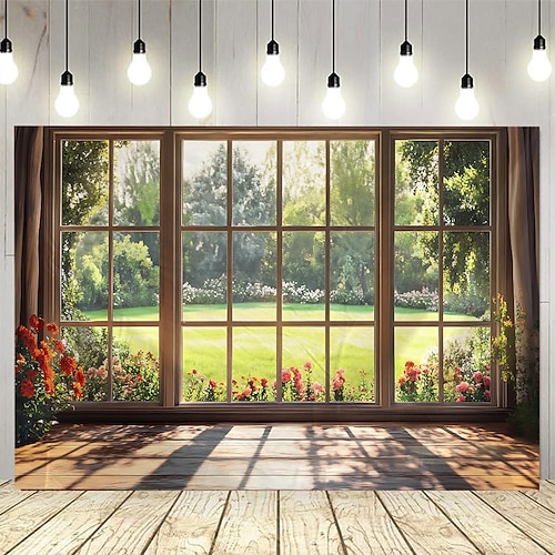 schöne natürliche Landschaft vor dem Fenster hängen Wandteppich Wandkunst große Wandteppich Wandbild Dekor Fotografie Hintergrund Decke Vorhang Haus Schlafzimmer Wohnzimmer Dekoration Image