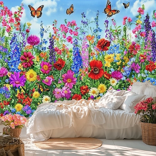 Landschaft Kleine Margerite Wandteppich Großer Wandteppich Wandgemälde Dekoration Foto Hintergrund Decke Vorhang Wohn Schlaf Wohnraum Dekoration Image