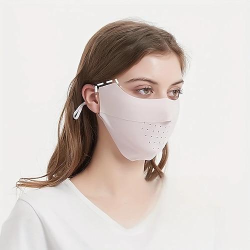 Sonnencreme Maske für Damen Augenschutz atmungsaktiv nahtlos kühl Outdoor anti-ultraviolett Sommer Sonnenschutzmaske