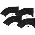 4x filtro a carboni attivi compatibile con Whirlpool G2P CHV-2/55, G2P CHV-2/BR, G2P CHV-2/GR cappe