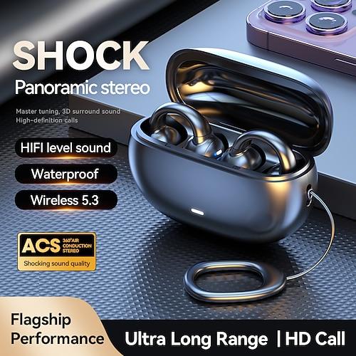 TWS Bluetooth-Kopfhörer mit Ohrclip, Sport- und Freizeitkopfhörer, 5.3-Zoll-Wireless-Headset, wasserdichte Ohrhörer, Stereo-Sportkopfhörer mit Rauschunterdrückung