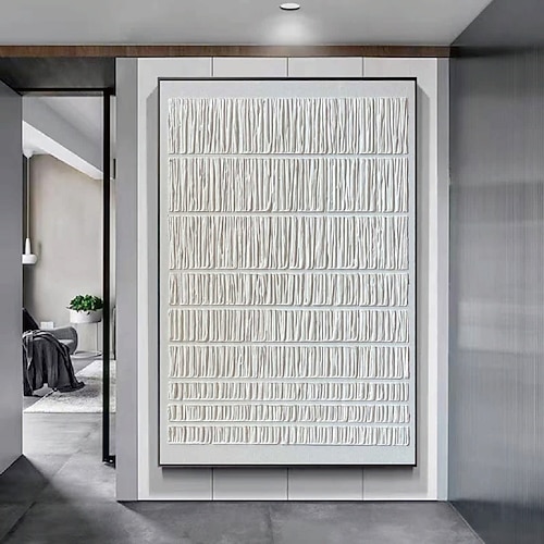 Wabi Sabi Kunstwerk Ölgemälde handgemalte abstrakte Gemälde Wandkunst 2er Set beige abstrakte Malerei auf Leinwand ein Paar beige Textur Wandkunst neutrale abstrakte Wandkunst Boho Wanddekoration Image