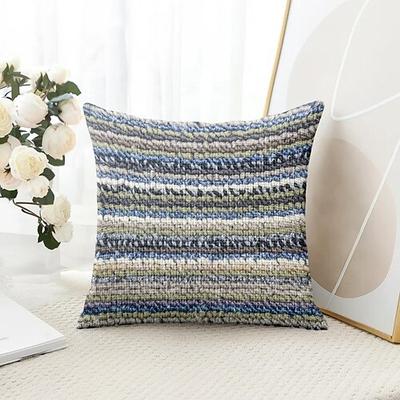 Geometrisches Streifenmuster Dekorative Kissenbezug 1 Stück Weiches Quadrat Sofa Kissenbezug für Schlafzimmer Wohnzimmer Sofa Stuhl Image
