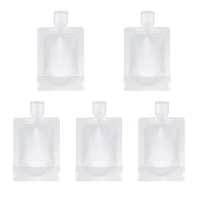 5 Stück 30/50/100 ml Reisebeutel für Toilettenartikel, TSA-geprüft, nachfüllbare leere Behälter in Reisegröße, kleine Quetschbeutel-Reiseflaschen für Shampoo, Spülung, Lotion, Seife, Flüssigkeiten Image