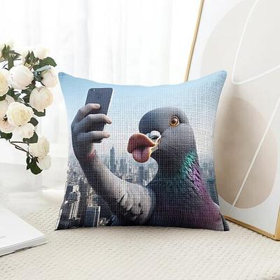 Lustige Tier Dekorative Wurfkissenbezug 1 Stück weicher quadratischer Sofakissenbezug Kissenbezug für Schlafzimmer Wohnzimmer Sofa Stuhl Image