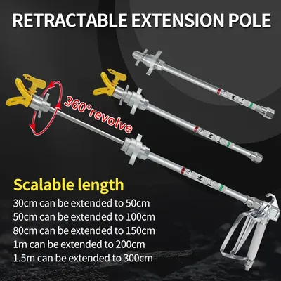 Airless Paint Sprayer Telescopic Extension Pole 7/8 Inch Airless Paint Spray Gun For Titan Wagner