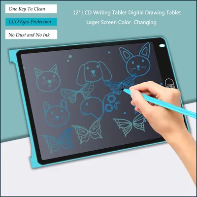 12" LCD Color Writing Tablet Digital Drawing Tablet Handwriting Pads Portable Electronic Tablet