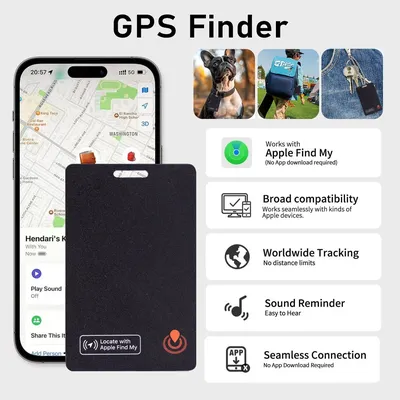 Slim Bluetooth Item Finder Tracker Wallet Tracking Card Compatible with Find My (iOS Only) IP68