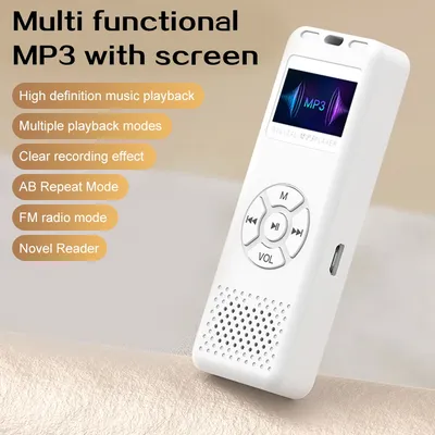 Portable Digital Voice Recorder Mini MP3 Player HiFi Music Player Built-in Speaker MP3 Professional
