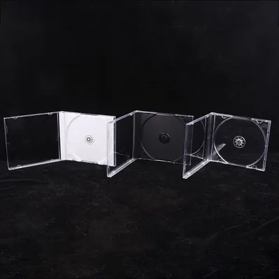 1PC Empty CD Case Standard Disc Storage Box Transparent Bottom CD Box PP Plastic CD Case CD Case