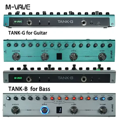 M-VAVE Tank-G/B Modulation/Delay/Reverb Multi-Effect Guitar Bass Pedal Rechargeable 36 Presets 9