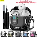 per AirPods 4 3 2 1 Pro2 2a custodia con portachiavi Cover con serratura di sicurezza per donna e uomo per AirPods Pro2 2a generazione Custodia antiurto