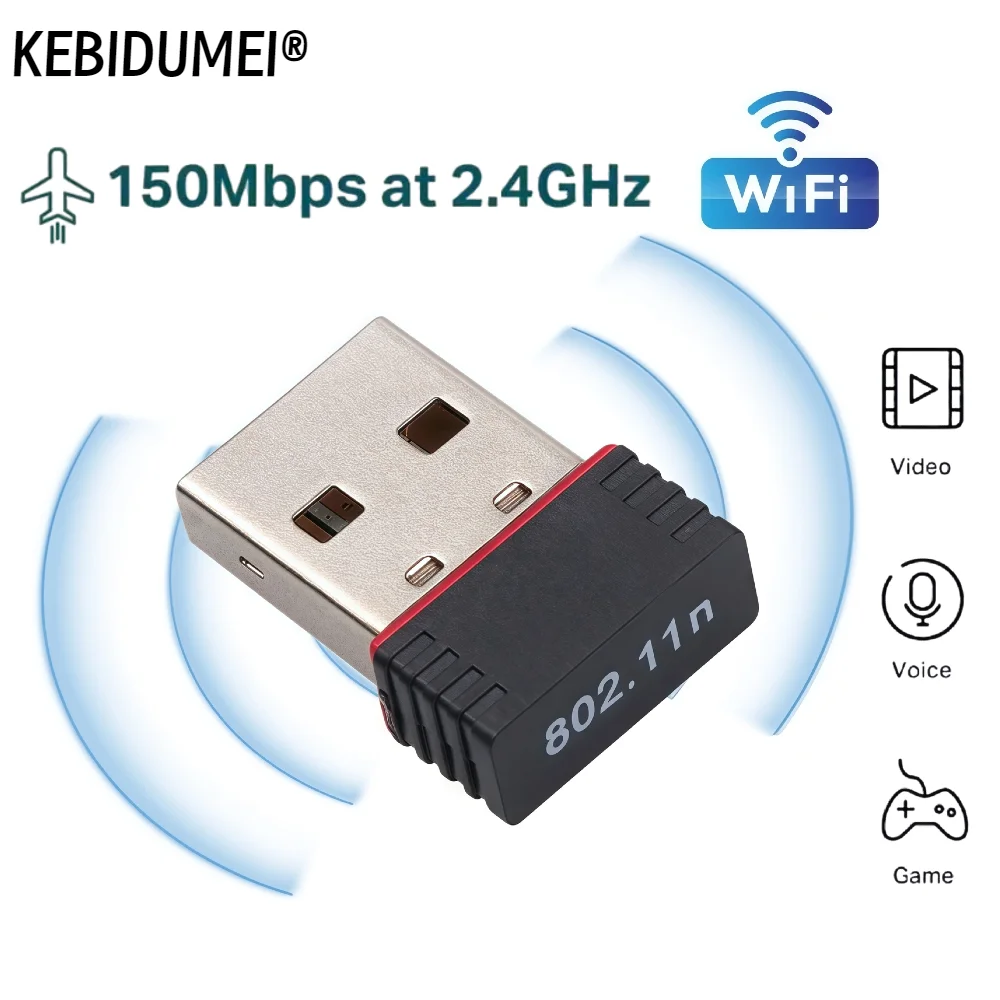 Mini USB Wifi Adattatore 802.11b/g/n RTL8188 Antenna 150Mbps Ricevitore Wireless Dongle Scheda di Rete WiFi Esterno Per Desktop Laptop