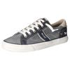 Slip-On Sneaker MUSTANG SHOES, Herren, Gr. 46, weiß (graublau, weiß), Lederimitat, sportlich, Schuhe, mit stylischem Seitenstreifen, Freizeitschuh, Halbschuh, Schnürschuh