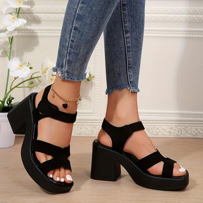 TEMU Wedge Sandals Women's High Heels 2024 New Summer Hollow Out Pastry Platform Shoes Fashion Sandals Image