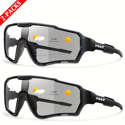 TEMU 's Fashion Photochromic Fashion Glasses Classic Windproof Eyewear Image