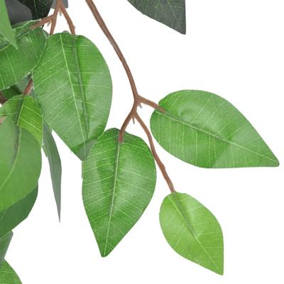 "TEMU 35" Artificial Tree With Pot - Realistic Greenery For Decor, Polyester Leaves And Wood Trunk" Image