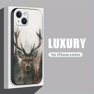 TEMU Adorable Deer Phone Case For Iphone 16 15 Pro Max 14 Plus 11 11pro 12pro 13pro 14pro 15pro 16pro Protective Silicone High-quality Soft Shockproof Cover Image