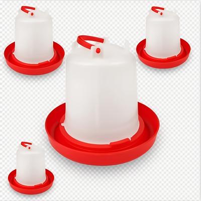 TEMU Pack Of 4 Plastic Poultry Waterers Chicken Waterer Kit 50.72oz Hanging Style Poultry Water Container, 2 Styles Image