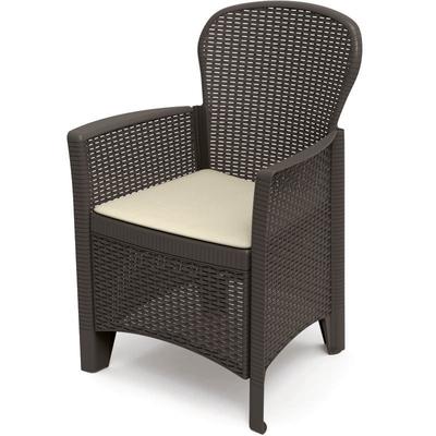 Dmora Gartenstuhl Como, Gartensitz, Outdoor-Sessel in Rattan-Optik, 100 % Made in Italy, Cm Image