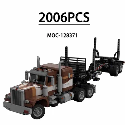 Bausteine MOC- 128371 Semi Truck Machinery Trailer 359 Logging Truck Assembly Toy Model 2006PCS Image
