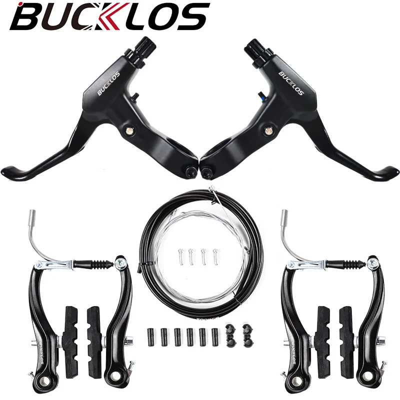 BUCKLOS Fahrrad V Bremsen Set FR5 Fahrrad Bremshebel SD3 Fahrrad V Bremssattel Fahrrad Felgenbremsen Kit Image