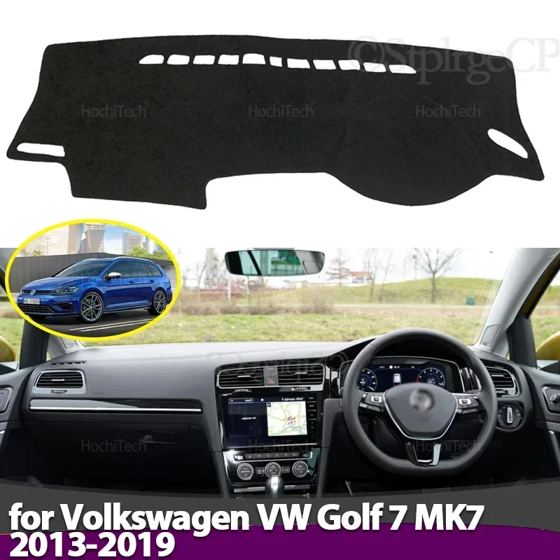 Anti-Rutsch-Armaturenbrett-Abdeckung, Schutzpolster, Autozubehör für Volkswagen VW Golf 7 MK7 2013–2019, Sonnenschutz-Teppich Image