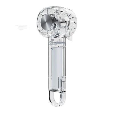 Foldable Desktop Handheld Transparent Fan – 3-Speed Turbo Cooling, Quiet Operation, Retractable Hook, Portable Clear Design for Outdoor Indoor Use