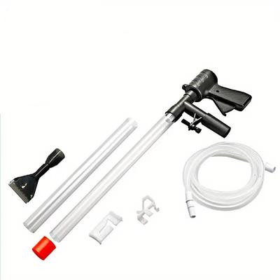 Newly Upgraded Fish Tank Water Changer With Air Pressure Button Long Nozzle Water Flow Controller for Cleaning Gravel and Sand in Fish Tanks