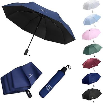 Sun Umbrella Anti-UV Parasol, Lightweight Compact Travel Umbrella for Women Men, Waterproof Folding Sunshade, Portable UV Protection Rain or Shine