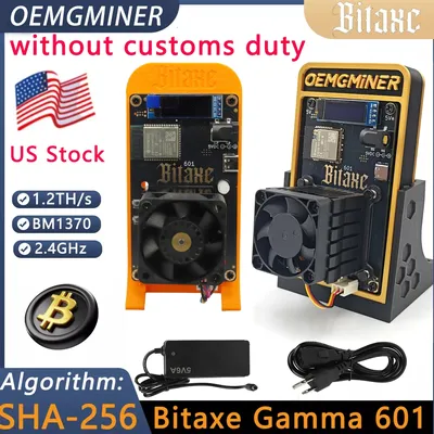 US Stock Bitaxe Gamma 601 Bitcoins Miner 1.2TH/S Btc Miner Asic Mining Crypto Miner Solo Mining
