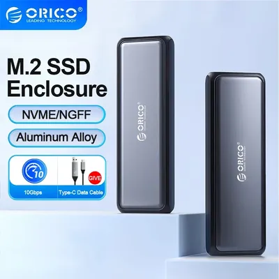 ORICO M.2 SSD Enclosure NVMe SATA Aluminum 10Gbps Tool Free M2 SSD Enclosure Solid State Drive Case