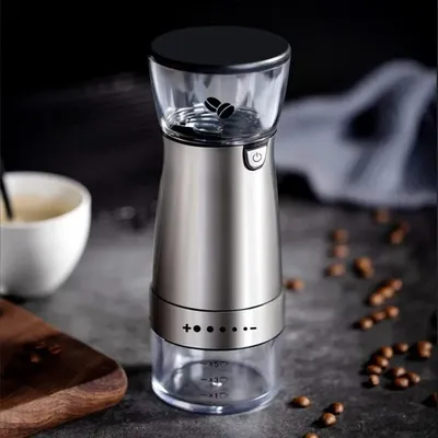 USB Electric Coffee Grinder Stainless Steel Adjustable Coarseness Charging Mill Nuts Beans Spices