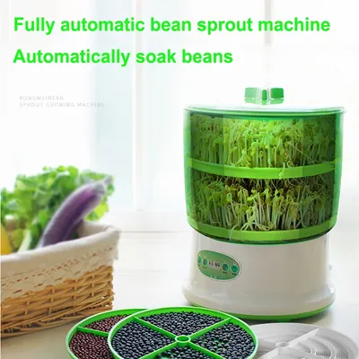 110V/220V Household Intelligent Fully Automatic Bean Sprout Machine 3-layer Bean Sprout Constant