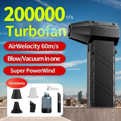 Blower X6 Winter Snow Removal 200000RPM Powerful Blower Vacuum Cleaner Type-C Charging Strong Wind