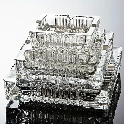 Glass Circular Ashtray, Creative Household Merchandises, Bar Cafe Living Room Personality Office