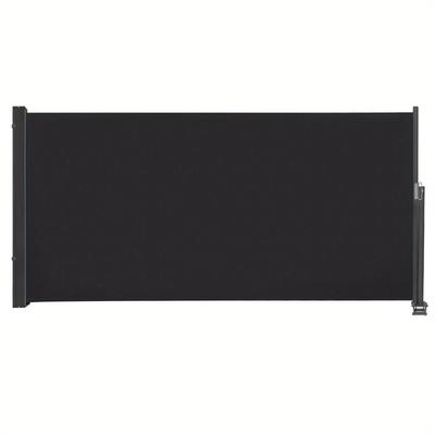 TEMU Wide Side Awning Extendable Privacy Screen Balcony Sun Protection Wind Protection Vertical Awning Outdoor Privacy Screen With Handle & Aluminum Stand Vertical Awning For Image