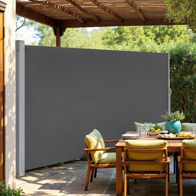 TEMU Side Awning With Steel Box, Rust-resistant, Retractable, 160 Cm, Privacy Screen, Sun Protection, Opaque, Side Roller Shutter, For Balcony, Terrace, Garden Image