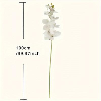 TEMU 9-head Artificial Flower Arrangement - Plastic Orchid Set For Home Decor, Valentine's Day - Floral Decor For Outdoor Patio, Tabletop - For Easter, Thanksgiving, 's Day - No Container Image