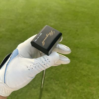 TEMU Right-handed Men's Forged Stainless Steel Golf Putter - Precision Insert Putter With Stiff Flex Steel Shaft, Pu Leather Grip And Headcover - 34 Inch, 365g Image