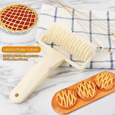 TEMU 1pc Kitchencraft Plastic Pastry Grid Roller Cutter - Food Contact Safe, Pie & Pizza Pattern Maker, Baking Tool For Restaurant & Home Use, Eid Mubarak Essential Image