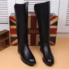 WW2 Deutschland Soldat Schuhe Kniehohe Schwarze Lange Stiefel Männer Qualität Echtes Leder Schuhe Ritter Reitstiefel
