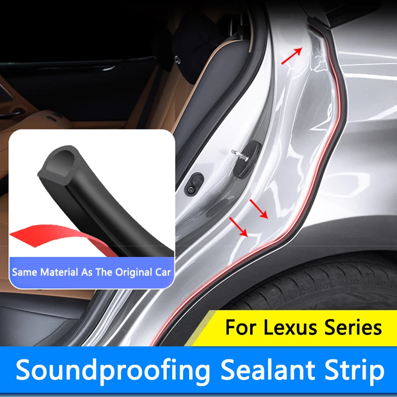 QHCP Auto Hinten Tür Schalldichte Dichtung Streifen Auto Dashboard Dichtung Gummi Streifen Lärm Dekoration Für Lexus ES200 RX350h NX260 Image