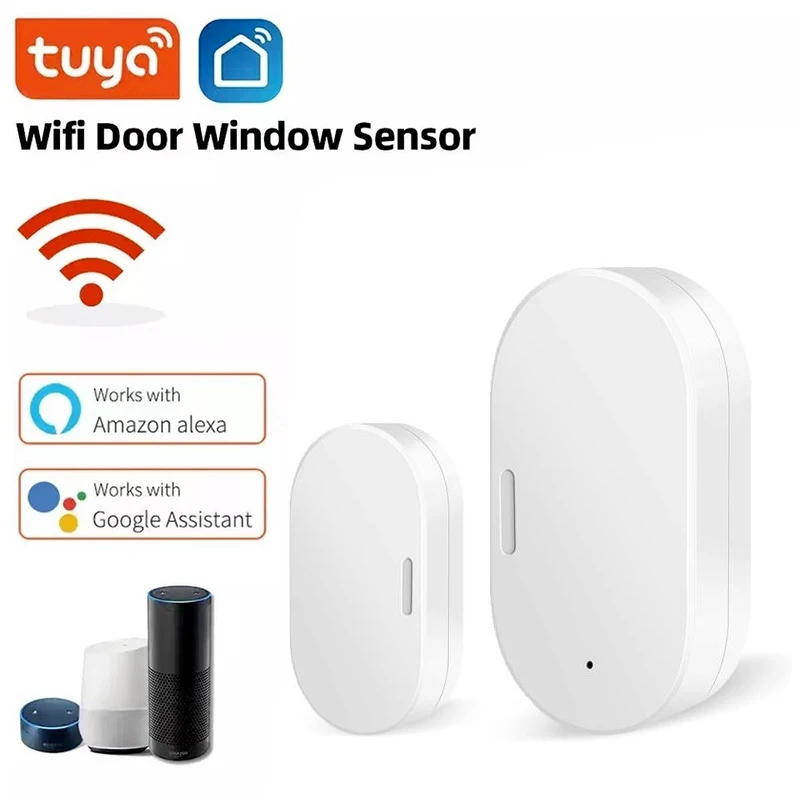Smart Tuya WiFi Zigbee Fenster- und Türsensor Tür-Offen-/Geschlossen-Detektoren Home Security Alarm System mit über Alexa Google Home Image